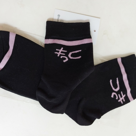 TSUKI black and pink socks - Picture 5 of 5